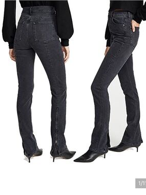 Reformation Camilla Erie Wash High Rise Zip Cuff Jeans Size 23